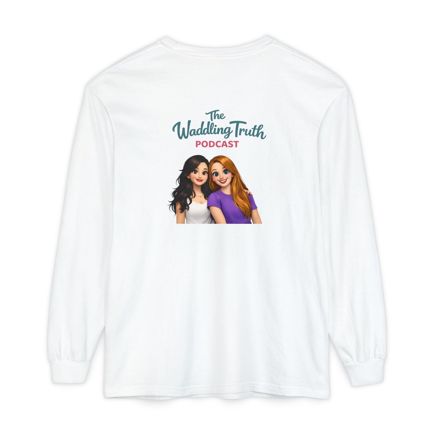 Long Sleeve Tee — "Running on Coffee & Tiny Prayers" Floral Podcast Shirt