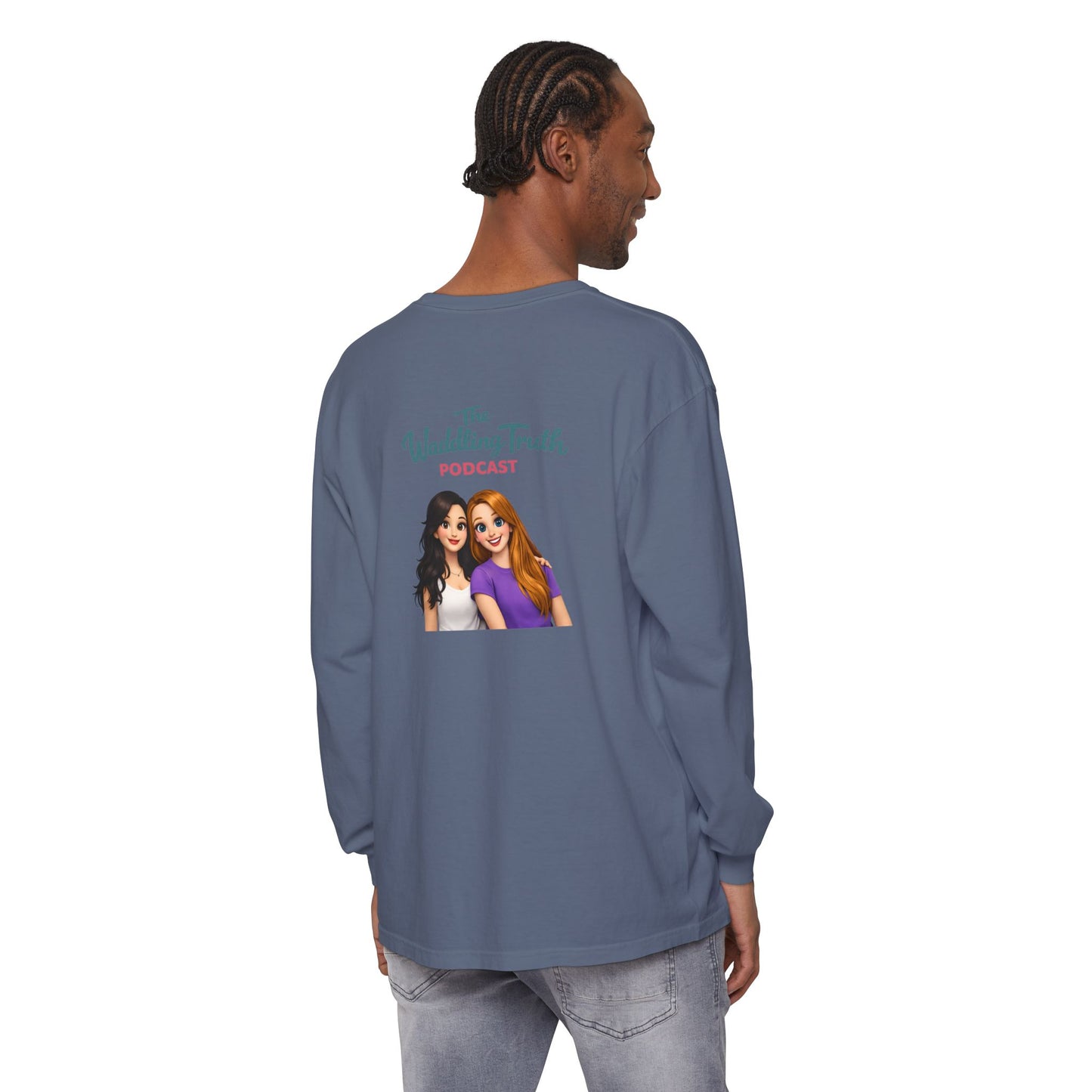 Long Sleeve Tee — "Running on Coffee & Tiny Prayers" Floral Podcast Shirt