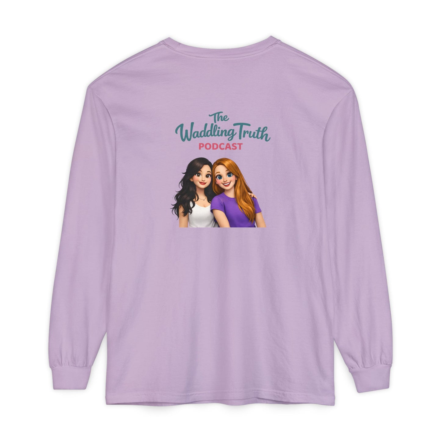Long Sleeve Tee — "Running on Coffee & Tiny Prayers" Floral Podcast Shirt