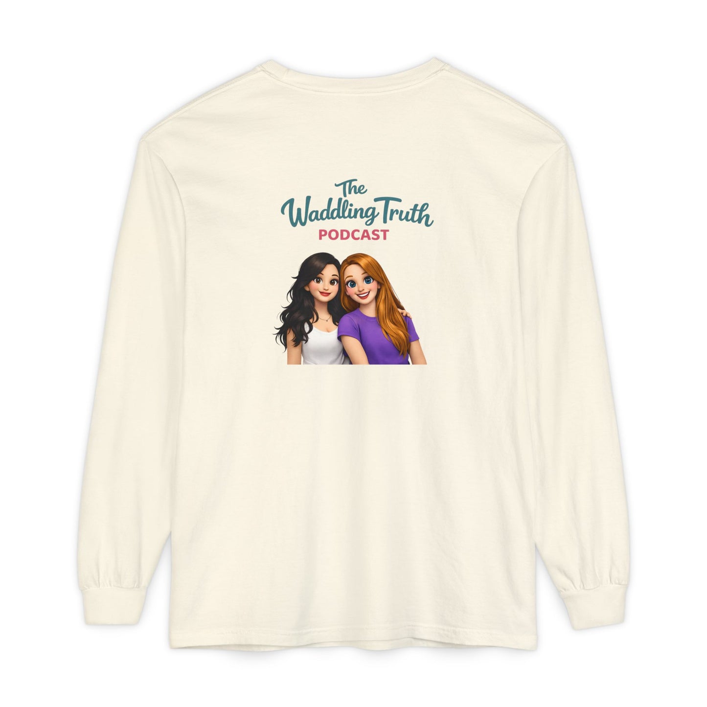 Long Sleeve Tee — "Running on Coffee & Tiny Prayers" Floral Podcast Shirt
