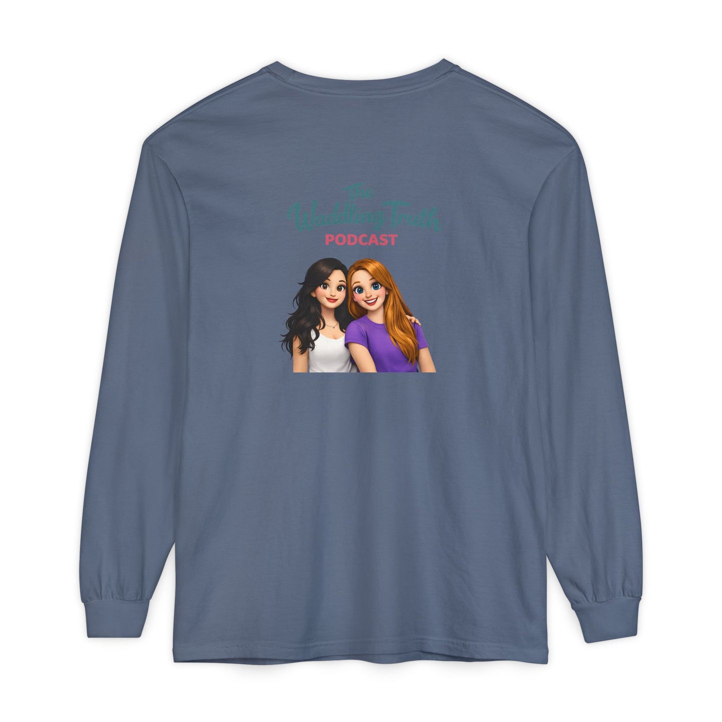 Long Sleeve Tee — "Running on Coffee & Tiny Prayers" Floral Podcast Shirt