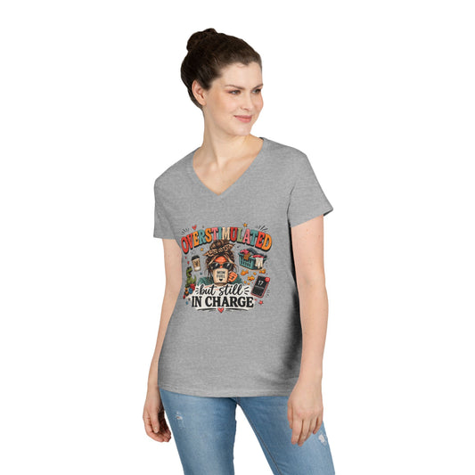Overstimulated But Still In Charge V-Neck Tee