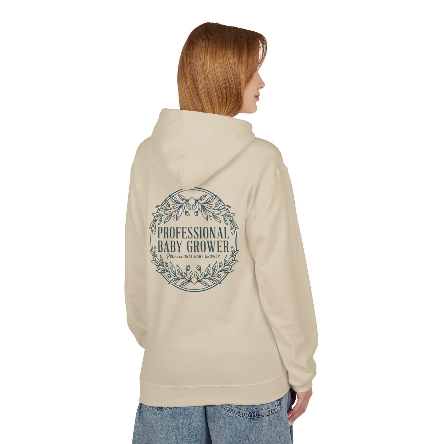 Professional Baby Grower Hoodie — Floral Wreath New Parent Gift