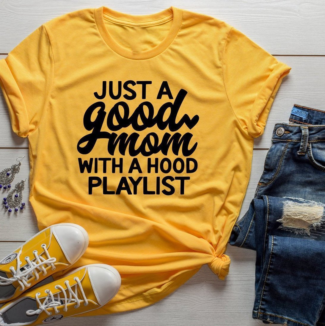 Just a Good Mom T-Shirt-0